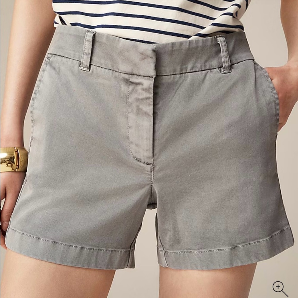 J. Crew Grey Chino Stretch Short 5” inseam, size 12